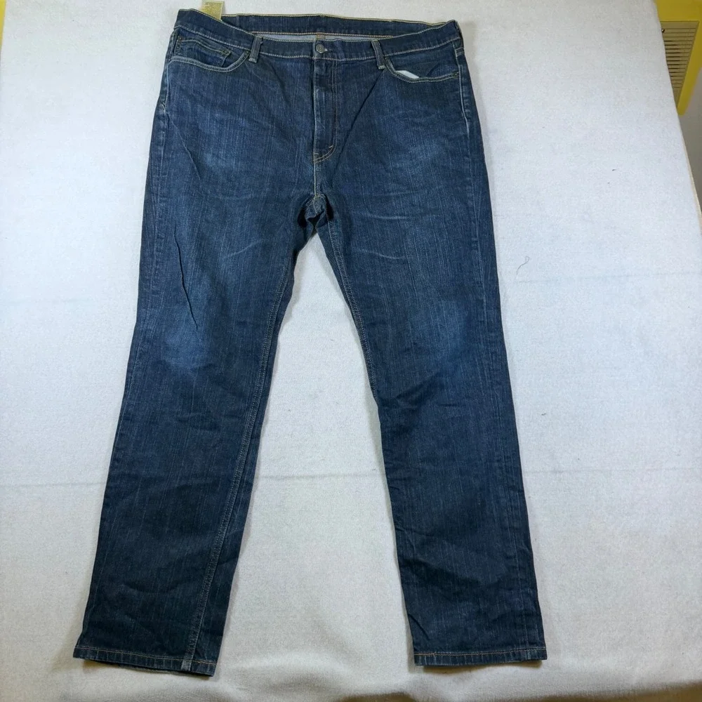 Levis 541 Athletic Taper Jeans Mens 42x32 Dark Wash Blue Denim Stretch 7899